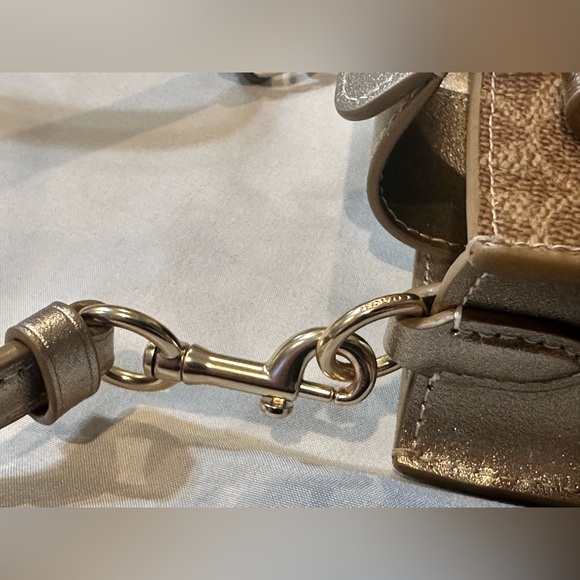 Coach Boxed Mini Tote Bag- Brown Signature Canvas with Gold Accents. NWOT. - Picture 10 of 15